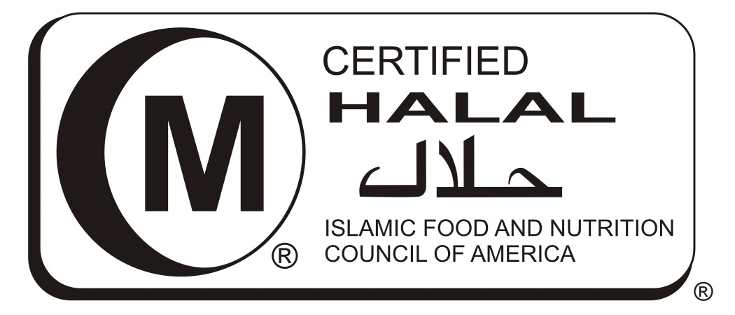 Certified Halal logo from the Islamic Food and Nutrition Council of America